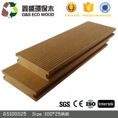 Sàn gỗ nhựa composite thân thiện với ECO 140 X 23mm Gạch gỗ nhựa ngoài trời