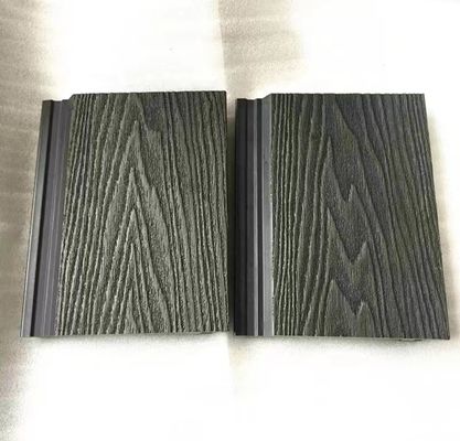 Tấm ốp tường 3d chống cháy Eco Black Tấm ốp tường ngoại thất bằng gỗ nhựa tổng hợp