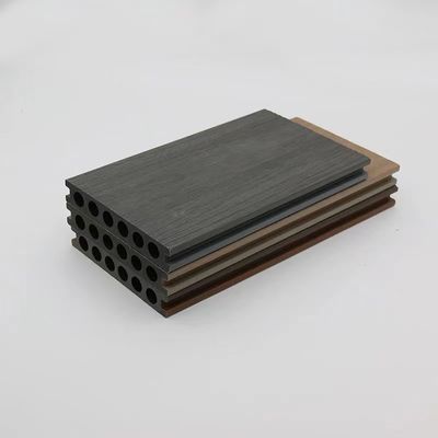 Tấm ván sàn tổng hợp rỗng WPC màu xám đậm