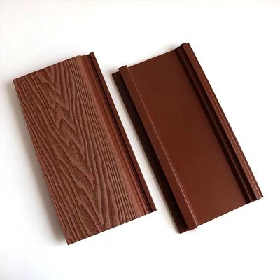 Tấm ốp tường bằng gỗ chống trượt kiểu dáng đẹp Tường ngoại thất 3D Tấm ốp tường Wpc ngoài trời