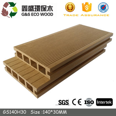 Màu nâu 100 X 25 mm Sàn gỗ tự nhiên Wpc Ván sàn màu xám Sàn gỗ tổng hợp rỗng