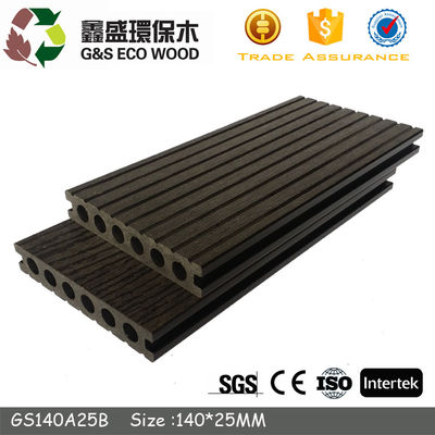 157 X 22mm Park Ván sàn rỗng Hdpe bền WPC