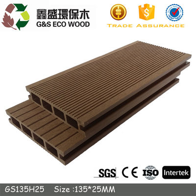 Ván sàn rỗng WPC chịu thời tiết 146 X 31mm Ván sàn composite lõi rỗng tái chế