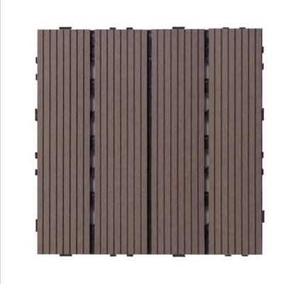 120 X 120MM Sân thượng Anti Uv WPC Sàn gỗ tự làm Mocha Wpc Sàn nhựa composite