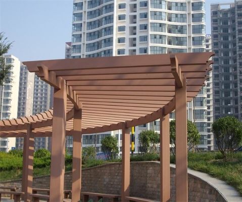 Pergola gỗ hiện đại không thấm nước WPC Pergola thân thiện với môi trường