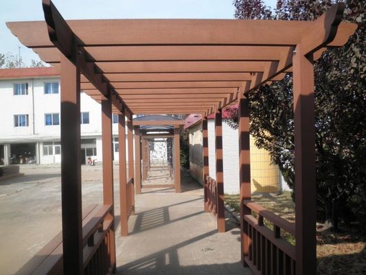 Pergola gỗ hiện đại không thấm nước WPC Pergola thân thiện với môi trường