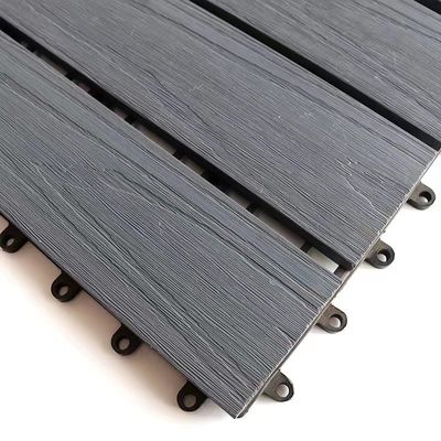 Màu xám 300 X 300mm WPC DIY Decking Moisture Proof Tấm ốp tường Wpc Nội thất