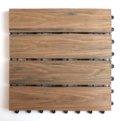 Hard Oak WPC Ván sàn DIY 300 X 23mm Ban công Tấm ốp tường Wpc ngoài trời