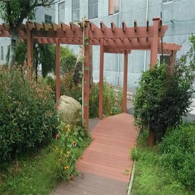 Gỗ trang trí cà phê WPC Pergola Grooving Surfacec Vườn ngoài trời 5M