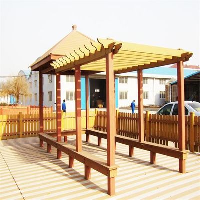 Gỗ ngoài trời 5,9M Gỗ ngoài trời WPC Pergola Ngăn ngừa sâu răng chống thấm nước