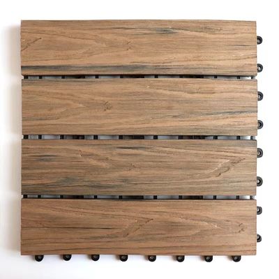 Ván sàn tự làm chống sâu bệnh WPC 140 X 40mm Gạch lát sàn composite tự làm rỗng