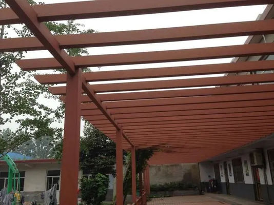 Sàn gỗ tổng hợp WPC chống nước Pergola Gỗ nhựa tổng hợp Gỗ đỏ hiện đại Pergola