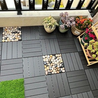 SGS DIY Gạch Wpc Bảng rỗng Bảng không độc hại Chống thối 146 X 22mm Bảng rỗng Wpc