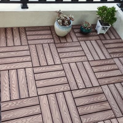 Tấm gỗ sàn ngoài trời 21mm chống côn trùng Tấm chống thấm Wpc được đánh bóng